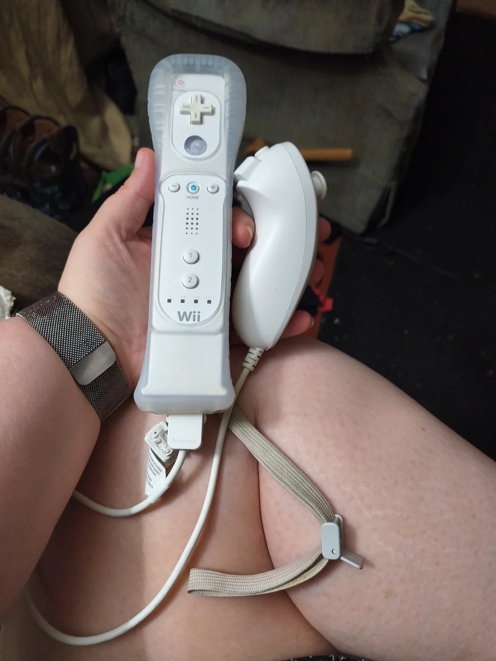 Nintendo Wii RVL-036 Motion Plus Remote Controller Adapter Cover Nanchuk RVL-004